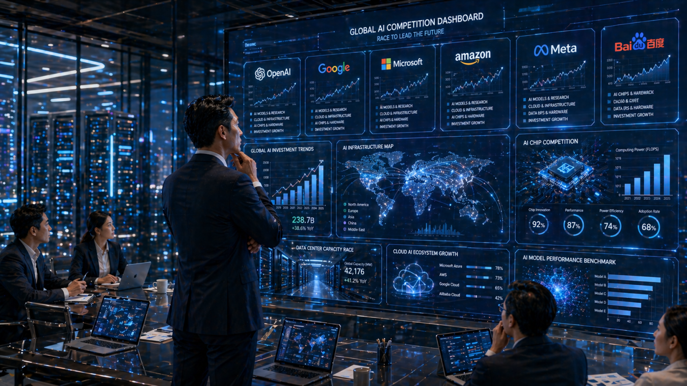 Tìm hiểu cuộc đua AI giữa các tập đoàn công nghệ lớn trên thế giới và cách cạnh tranh công nghệ đang định hình tương lai doanh nghiệp, kinh tế toàn cầu.