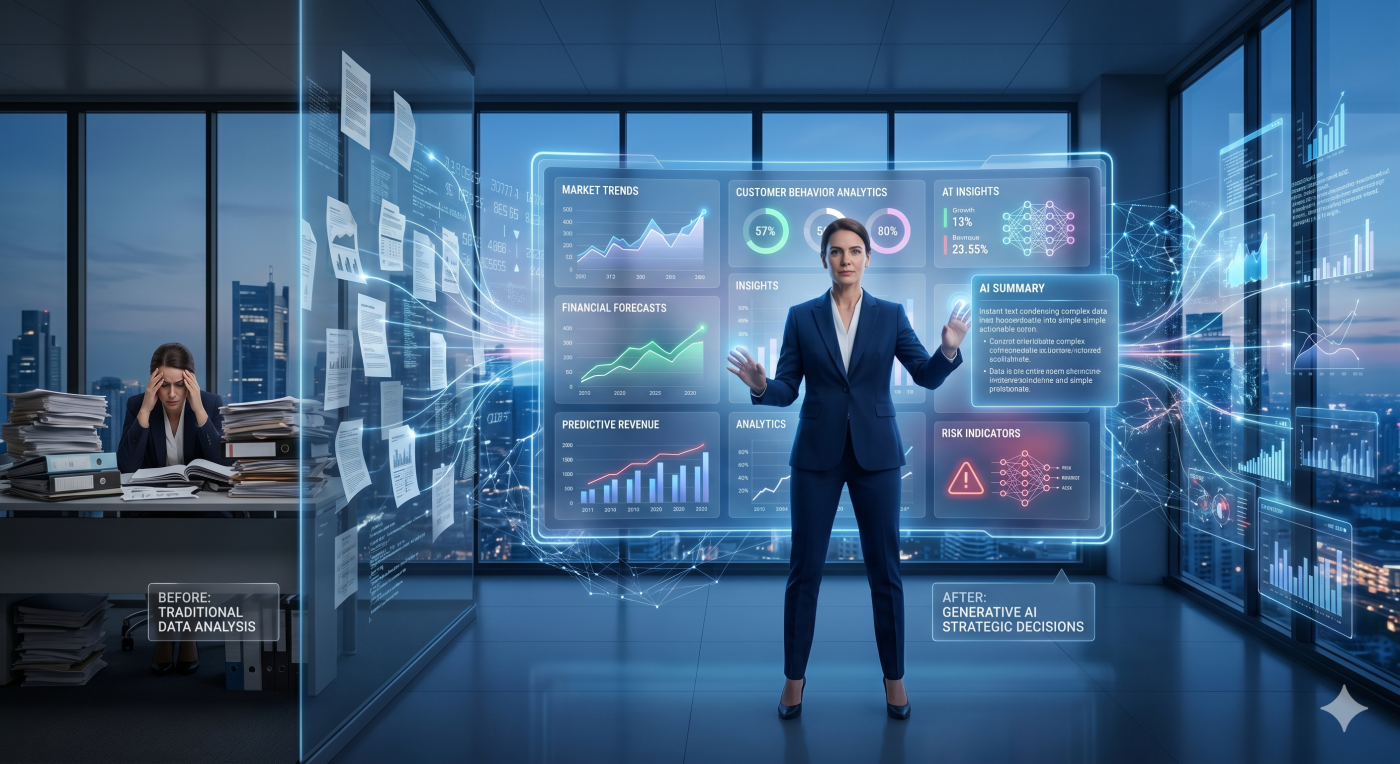 Khóa học Generative AI thực chiến giúp CEO, Giám đốc ứng dụng AI vào ra quyết định, tối ưu dữ liệu và nâng cao hiệu quả doanh nghiệp.