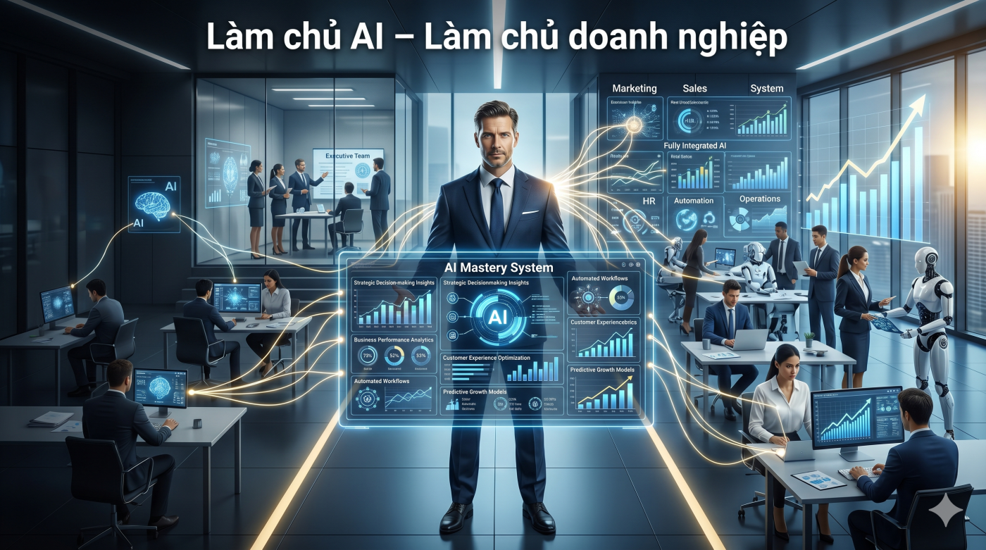 Làm chủ Generative AI trong doanh nghiệp giúp CEO nâng cao năng lực quản trị, tối ưu vận hành và tạo lợi thế cạnh tranh bền vững.