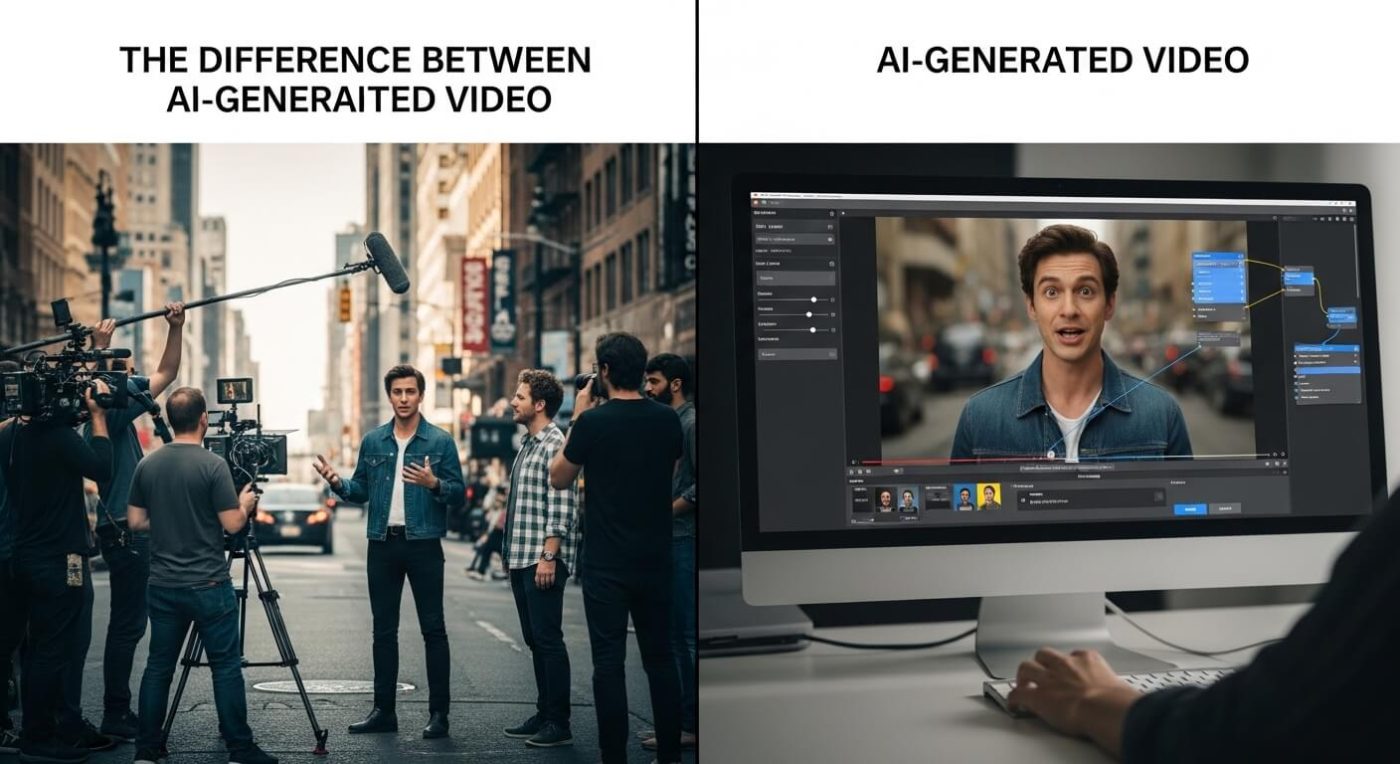 Sự Khác Biệt Giữa Video Tạo Bằng AI Và Video Sản Xuất Truyền Thống