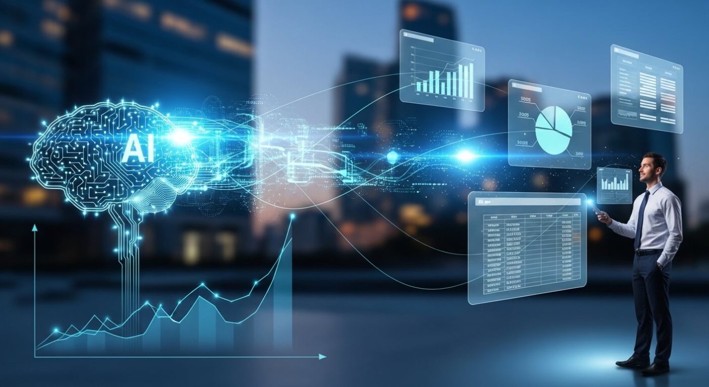 báo cáo tài chính hàng tháng bằng AI