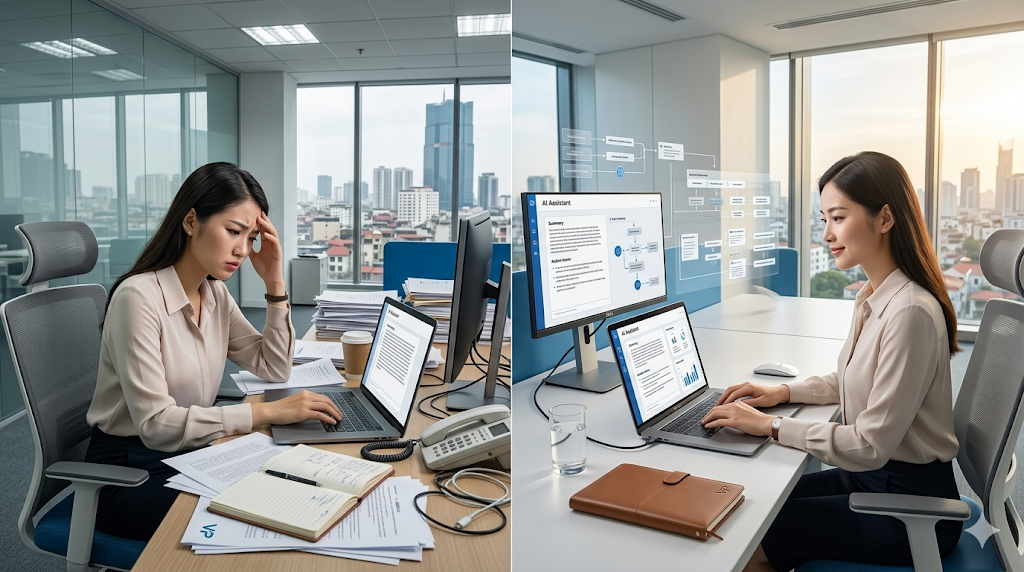 Có một điều khá thú vị đang xảy ra. Nhiều doanh nghiệp bắt đầu tìm hiểu về AI, thử dùng AI, thậm chí đầu tư vào các công cụ mới. Nhưng sau một thời gian, mọi thứ lại quay về như cũ. Công việc vẫn vậy. Cách làm vẫn vậy. Kết quả cũng không thay đổi nhiều. AI chỉ có xuất hiện, nhưng không thực sự tạo ra khác biệt.