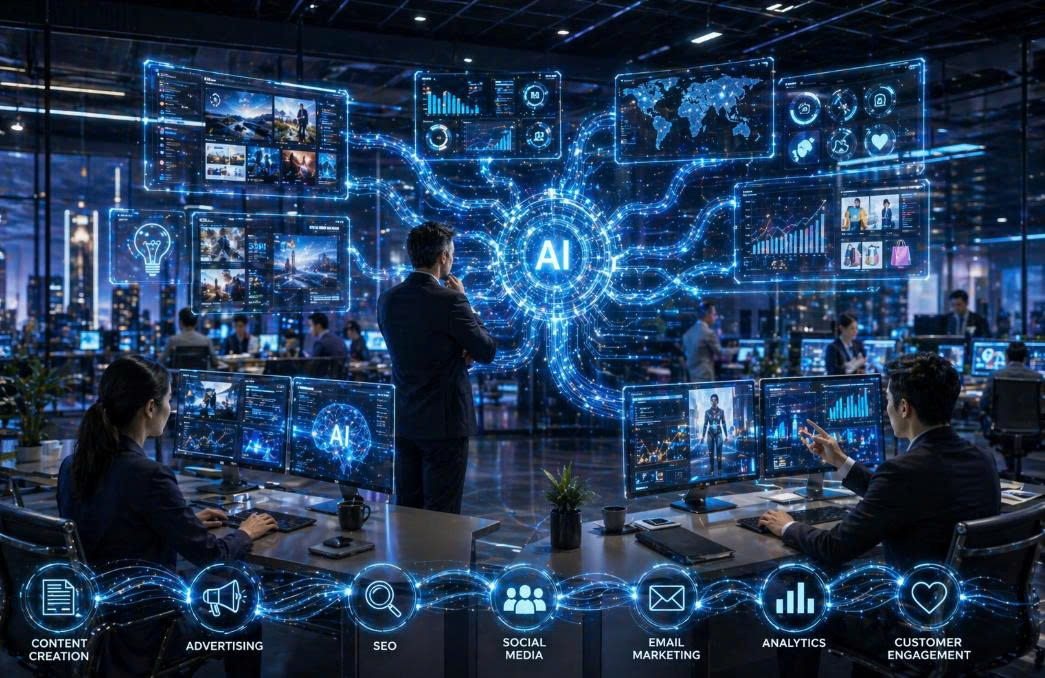 AI trong marketing doanh nghiệp giúp CEO tối ưu chiến lược, tăng hiệu quả quảng cáo và nâng cao trải nghiệm khách hàng nhờ Generative AI.