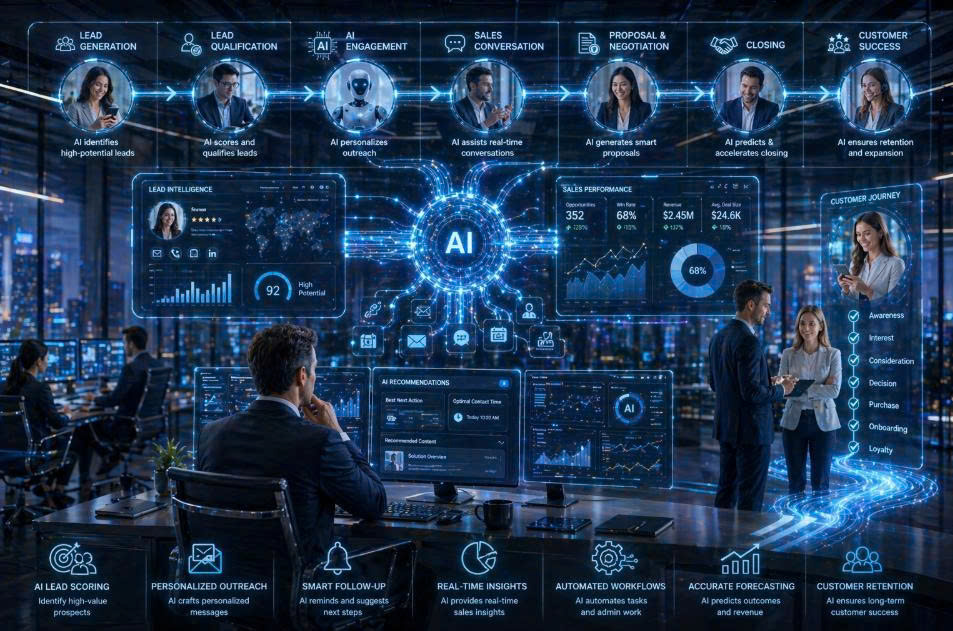 Ứng dụng Generative AI trong bán hàng giúp CEO tối ưu quy trình, tăng tỷ lệ chuyển đổi và nâng cao hiệu quả kinh doanh trong doanh nghiệp.