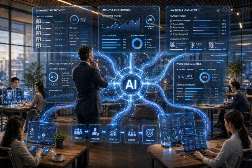 Generative AI trong quản lý nhân sự giúp CEO tối ưu tuyển dụng, đào tạo và nâng cao hiệu suất đội ngũ trong doanh nghiệp hiện đại.