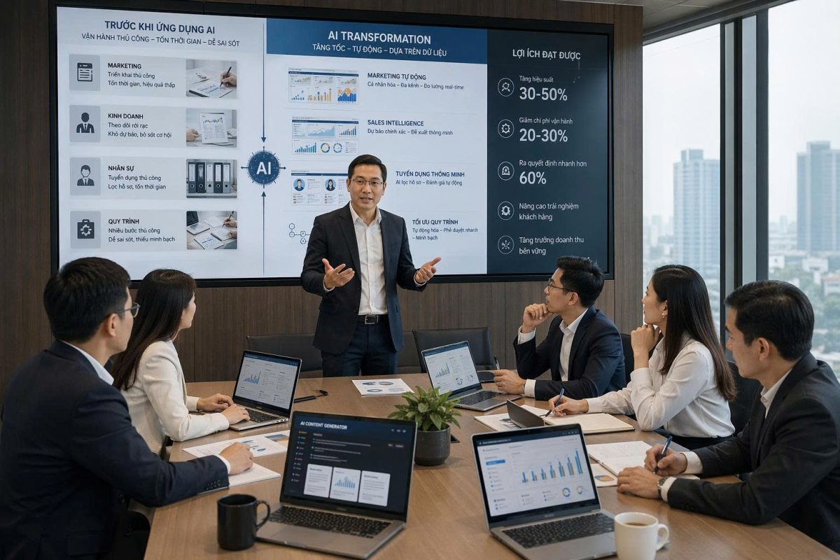 Khám phá cách Generative AI đang thay đổi thế giới và lý do CEO, doanh nghiệp cần tham gia khóa học AI thực chiến để không bị tụt lại phía sau.