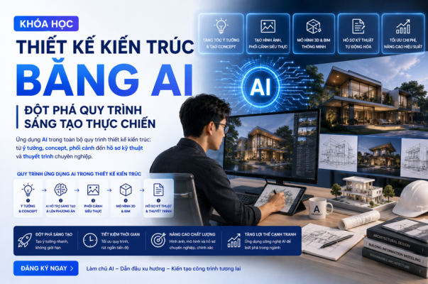 AI thiết kế kiến trúc, AI cho kiến trúc sư, ứng dụng AI trong thiết kế