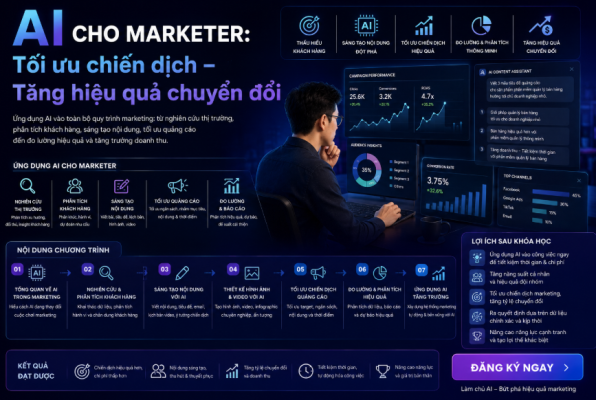 AI cho marketer, chiến dịch marketing, hiệu quả chuyển đổi,