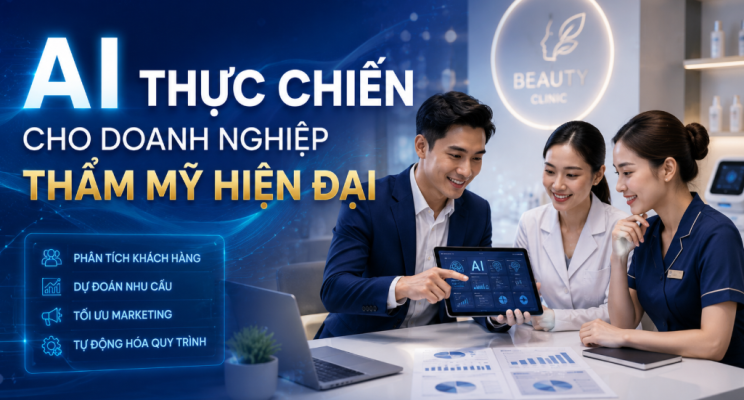 AI ngành thẩm mỹ, ứng dụng AI spa, đào tạo AI thẩm mỹ