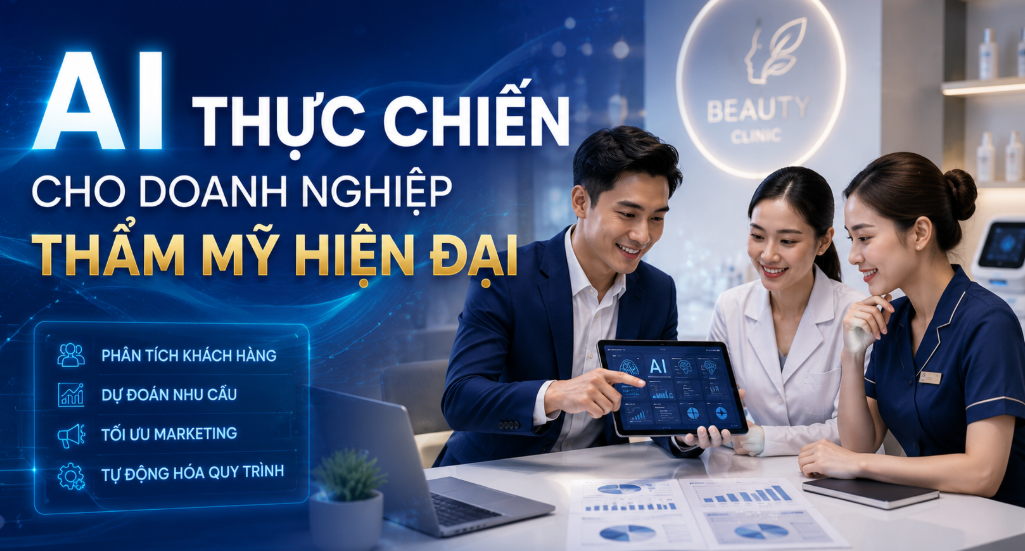 AI ngành thẩm mỹ, ứng dụng AI spa, đào tạo AI thẩm mỹ