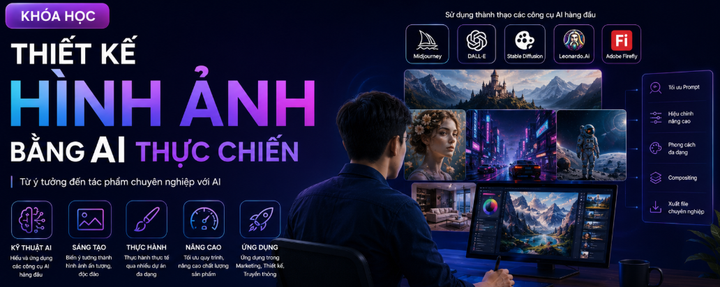 thiết kế AI, AI tạo hình ảnh, đào tạo AI thiết kế