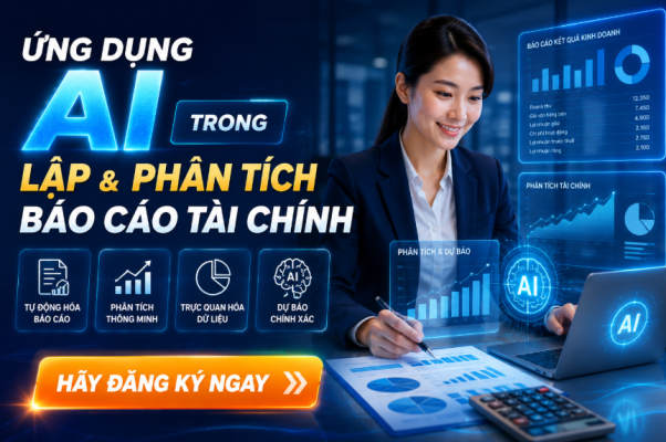 Trong bối cảnh chuyển đổi số đang diễn ra mạnh mẽ, ứng dụng AI trong lập và phân tích báo cáo tài chính đang trở thành xu hướng quan trọng giúp doanh nghiệp nâng cao hiệu quả quản trị tài chính và tối ưu quy trình xử lý dữ liệu. Việc ứng dụng AI vào công tác kế toán – tài chính giúp giảm thời gian tổng hợp số liệu, tăng độ chính xác và hỗ trợ ra quyết định nhanh chóng hơn.