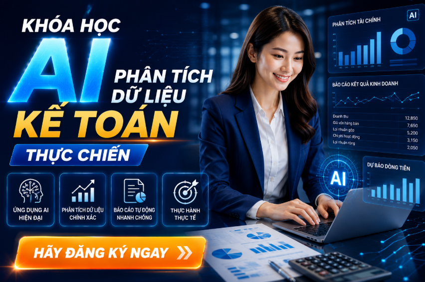 KHÓA HỌC AI PHÂN TÍCH DỮ LIỆU KẾ TOÁN THỰC CHIẾN