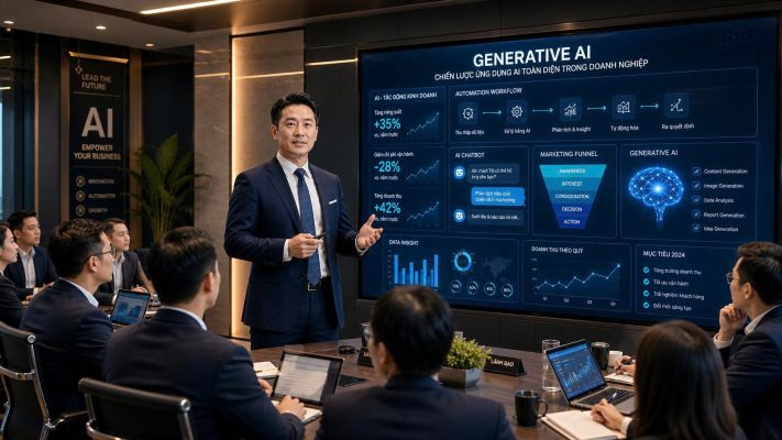 Khóa học Generative AI cho lãnh đạo đang trở thành lựa chọn chiến lược của nhiều doanh nghiệp. Khám phá vì sao CEO và giám đốc cần trang bị tư duy AI để dẫn dắt tăng trưởng trong thời đại số.