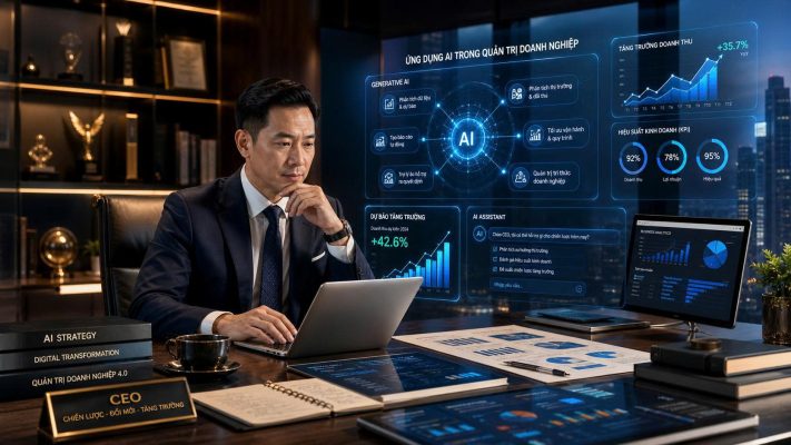 Học AI cho giám đốc đang trở thành yêu cầu bắt buộc của lãnh đạo doanh nghiệp hiện đại. Tìm hiểu vì sao AI là kỹ năng chiến lược giúp nhà quản lý dẫn dắt doanh nghiệp tăng trưởng bền vững.