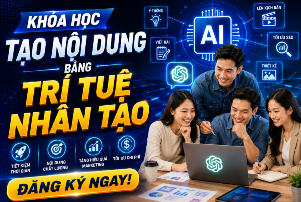 Trong thời đại số, nội dung đóng vai trò cốt lõi trong hoạt động marketing, bán hàng, truyền thông và xây dựng thương hiệu. Tuy nhiên, việc liên tục sản xuất nội dung chất lượng, sáng tạo và thu hút khách hàng là thách thức đối với nhiều cá nhân và doanh nghiệp. Chính vì vậy, khóa học tạo nội dung bằng trí tuệ nhân tạo được xây dựng nhằm giúp học viên khai thác sức mạnh của AI để tăng tốc quá trình sáng tạo, tối ưu hiệu suất làm việc và nâng cao chất lượng nội dung.