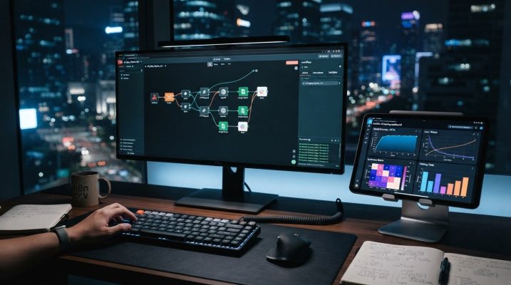 Developer desk with monitor tablet 202607151321 1
