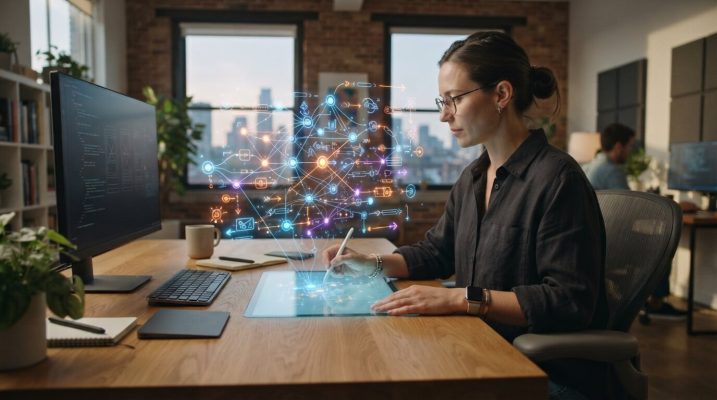 Developer using tablet projectin… 202607181315 1