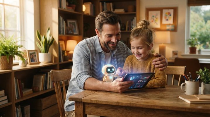 Father and daughter looking at 202607101111 1