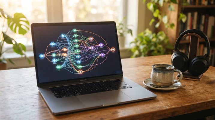 Laptop displaying digital networ… 202607181252 1