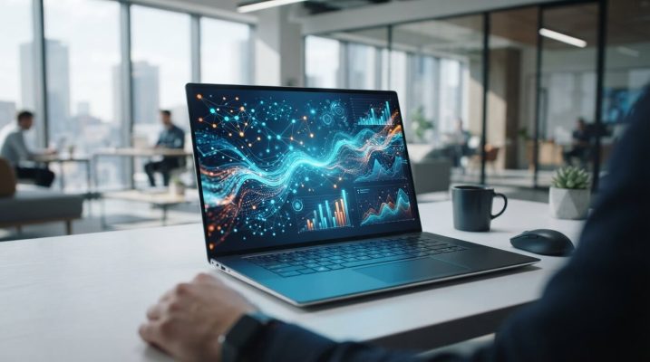 Laptop showing AI dashboard data 202607221042 1