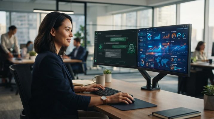 Person at desk multiple monitors 202607210840 1