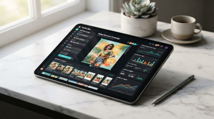 Tablet displaying AI dashboard 202607231311 1
