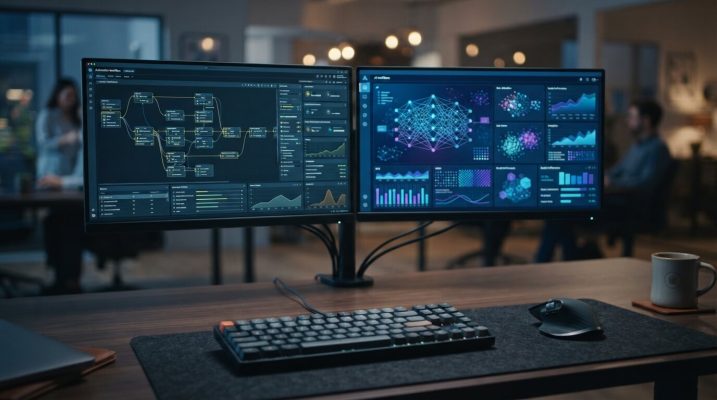Workspace with dual monitors 202607151428 1