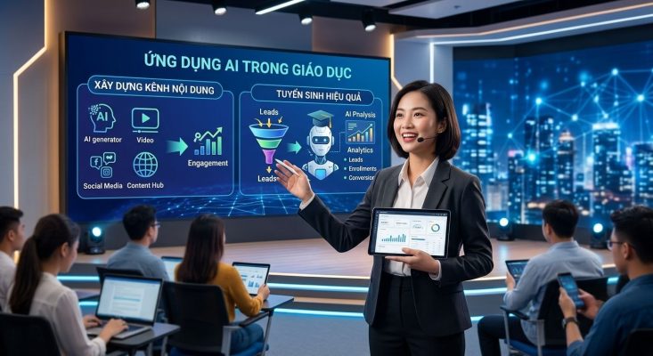 Ung dung ai trong giao duc cach xay dung kenh noi dung va tuyen sinh hieu qua